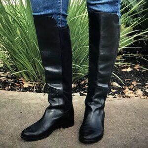 Cole Haan Air Whitley Over The Knee Black Leather Women Riding Boots Size 8.5